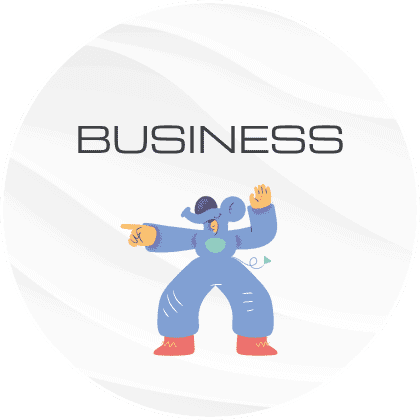 sentrixのデザインサービスを表現するポップな男性イラスト