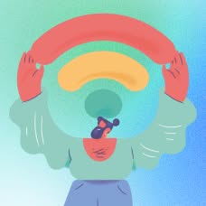 YouTube動画制作に関するイラスト画像。カメラと編集アイコンを持つキャラクターが動画コンテンツの制作を表現しています。.